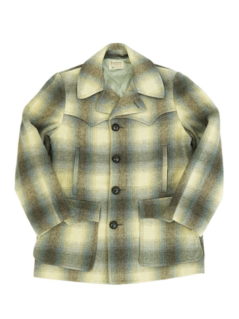 PENDLETON 70s USA製 オンブレ チェック ウールジャケット M 50s PENDLETONペンドルトン オンブレチェック ウールジャケット
