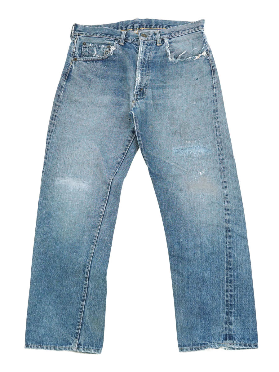 60's Levi's 505 BIG-E ウエストシングル デニムパンツ 味ありリペア