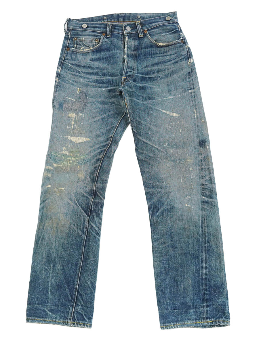 60's Levi's 501 BIG-E ウエストシングル デニムパンツ 鬼リペア！実寸
