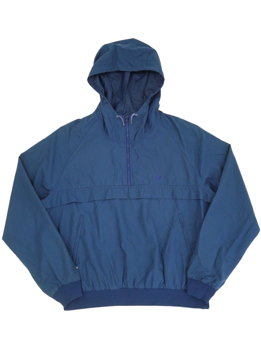 80's 紺タグ NIKE リップストップ ナイロンアノラックパーカ ネイビー