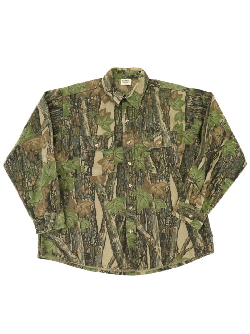 90's FIVEBROTHER リアルツリーカモ柄 シャモアシャツ 表記(XL) USA製