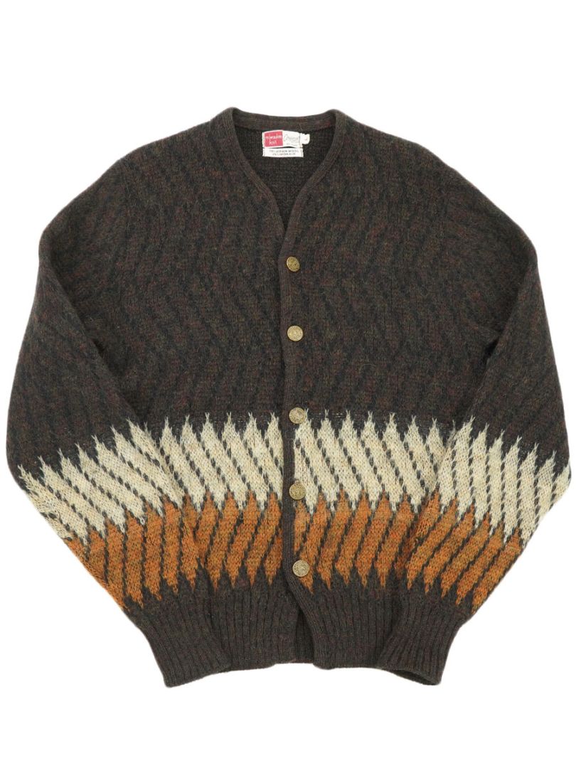 60's milwaukee knit 幾何学模様 ウール×モヘア ニット