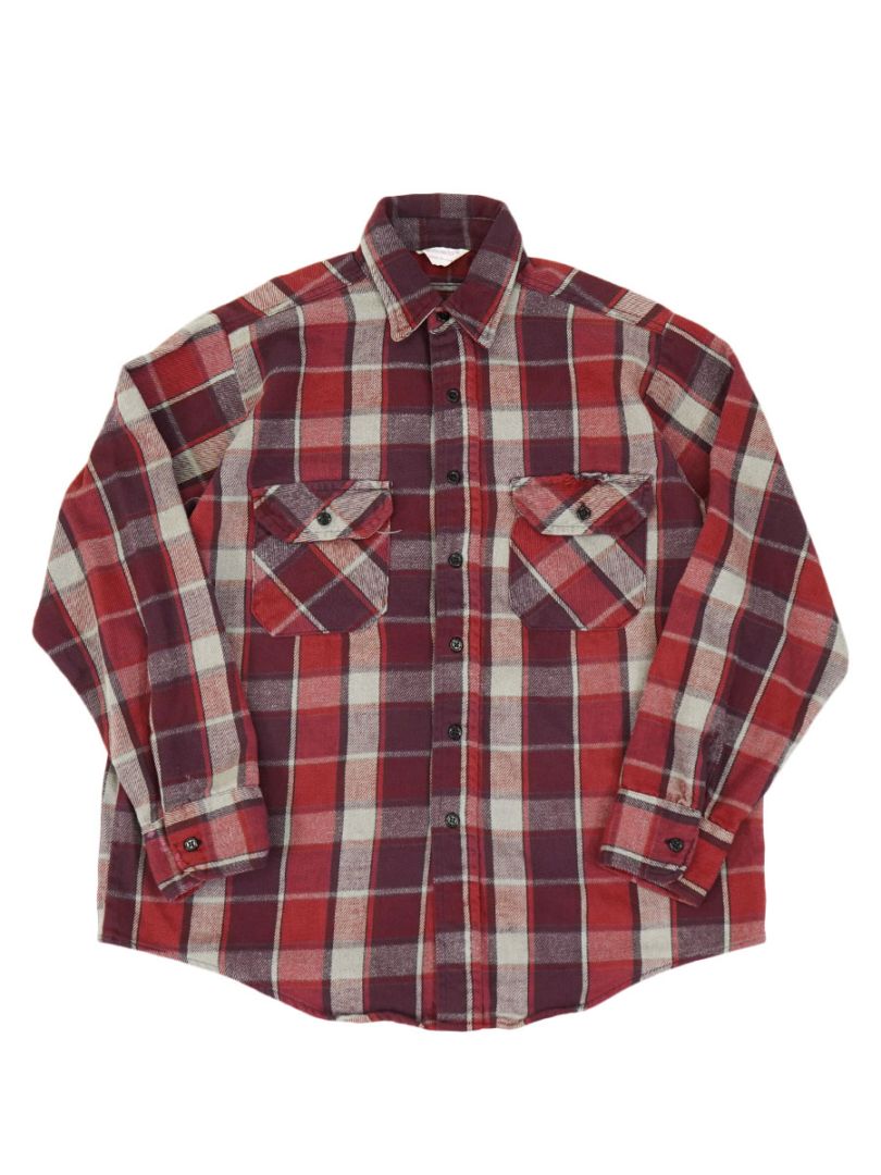 80's FROSTPROOF 好配色チェック フランネルシャツ 実寸(L位) USA製