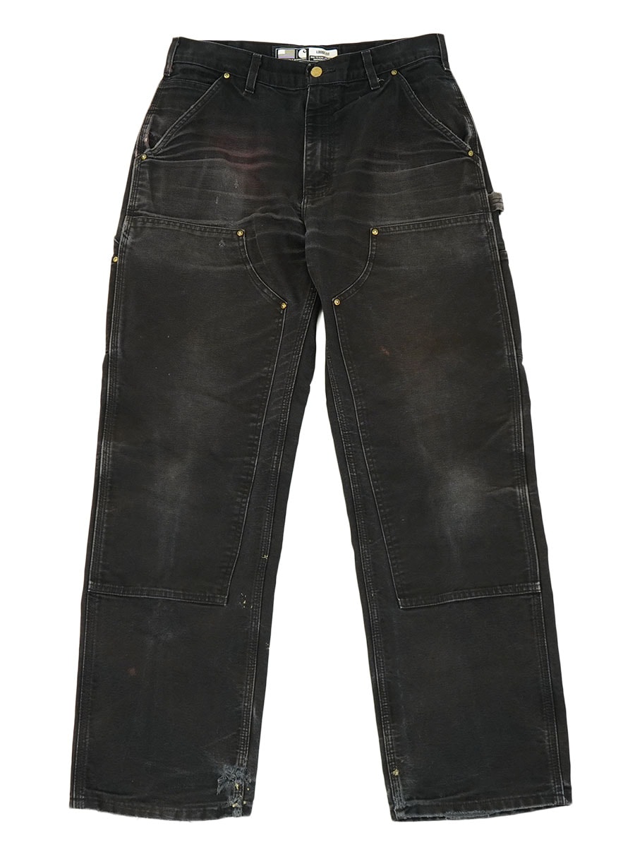 USA製 カーハート ダブルニー ダックペインターパンツ ブラック 表記