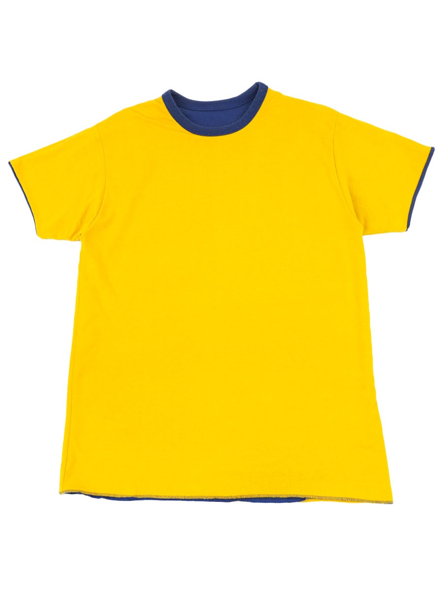 80's トリコタグ チャンピオン リバーシブルTシャツ ネイビー×イエロー