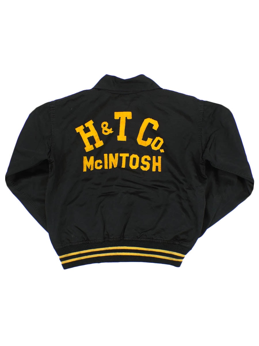 60's FELCO ''H&T Co. McINTOSH'' 貼り付けロゴ 襟付き ハーフジッププルオーバー 黒 表記(40)