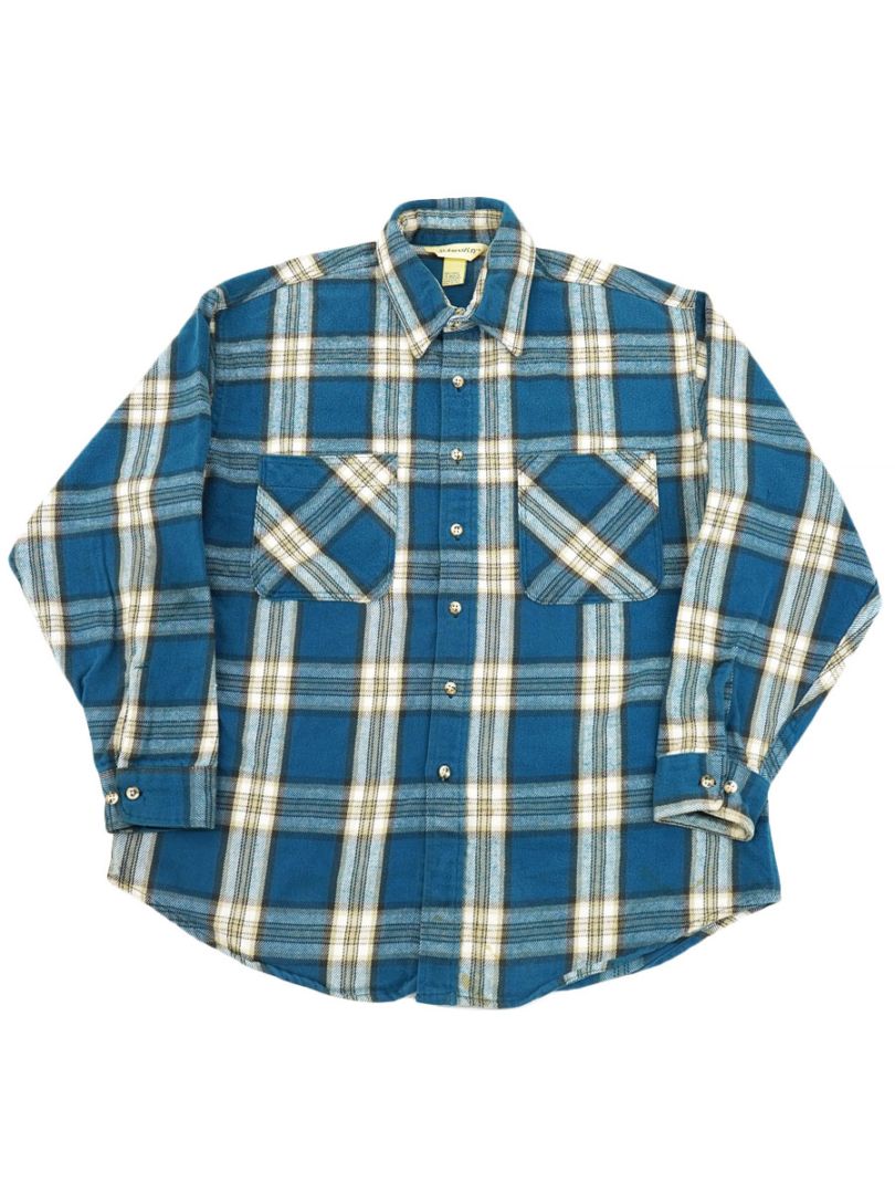 90's St.JOHN'S BAY 好配色チェック フランネルシャツ 表記(XL) USA製