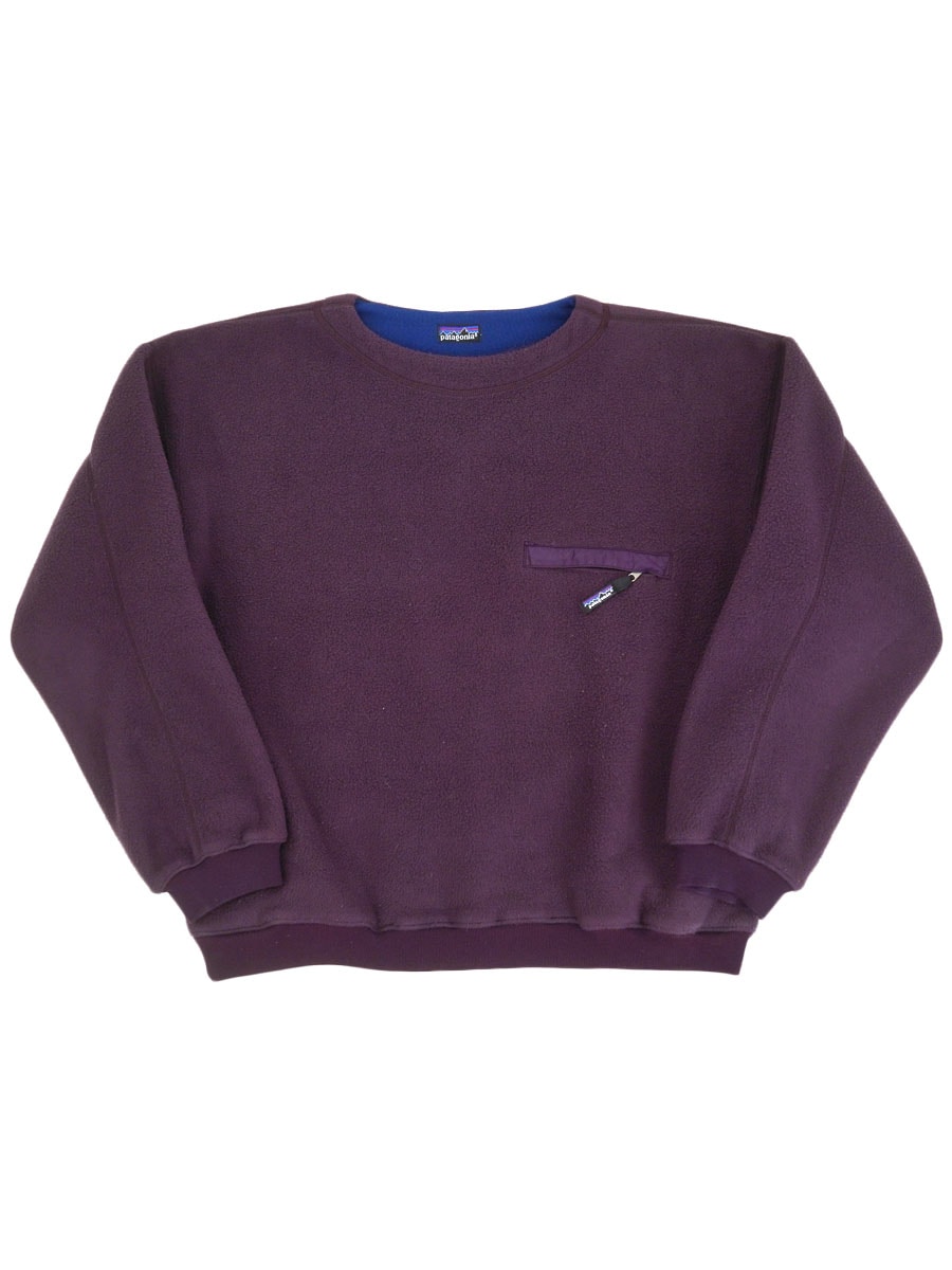 91 パタゴニア ライトウェイトシンチラクルー ディーププラム 表記(L