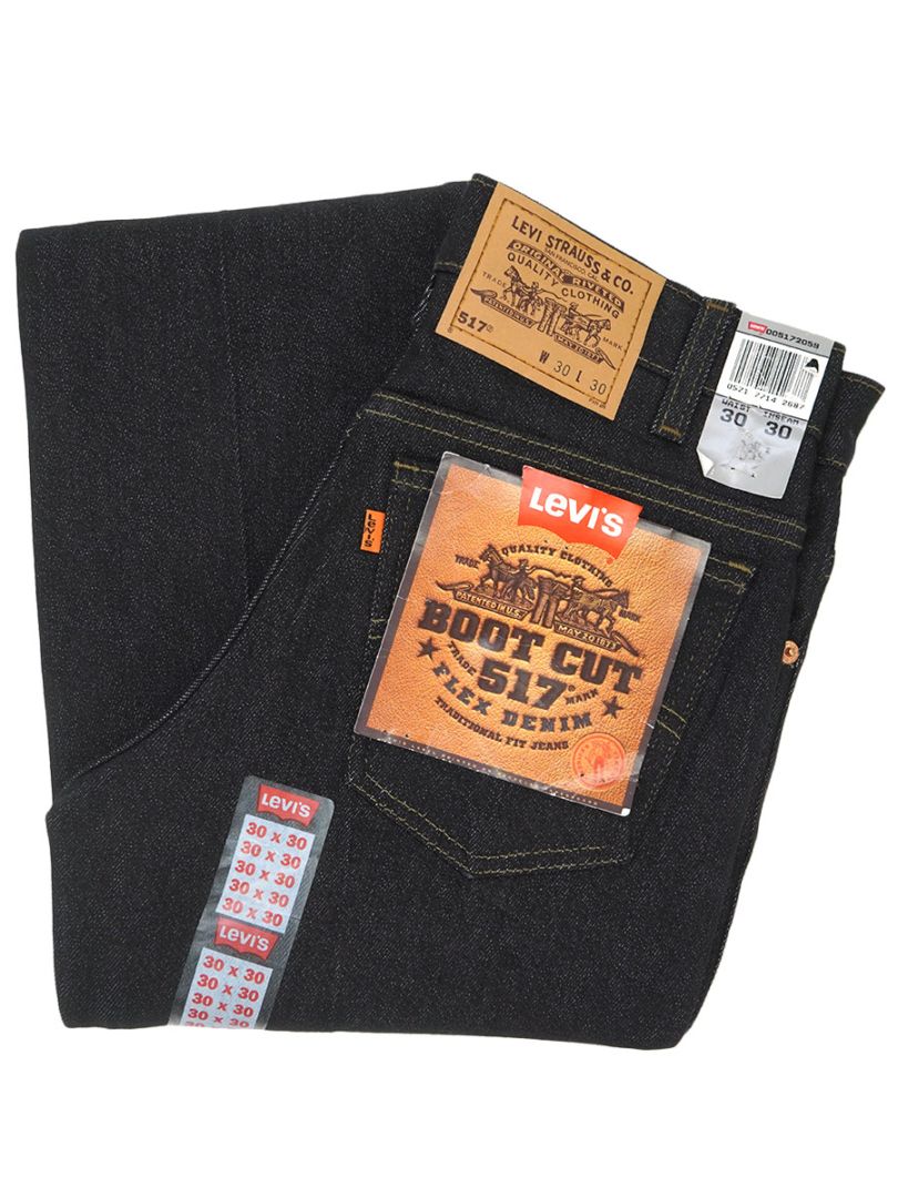 90's Levi's 517 ストレッチ ブラックデニムパンツ 表記(30x30