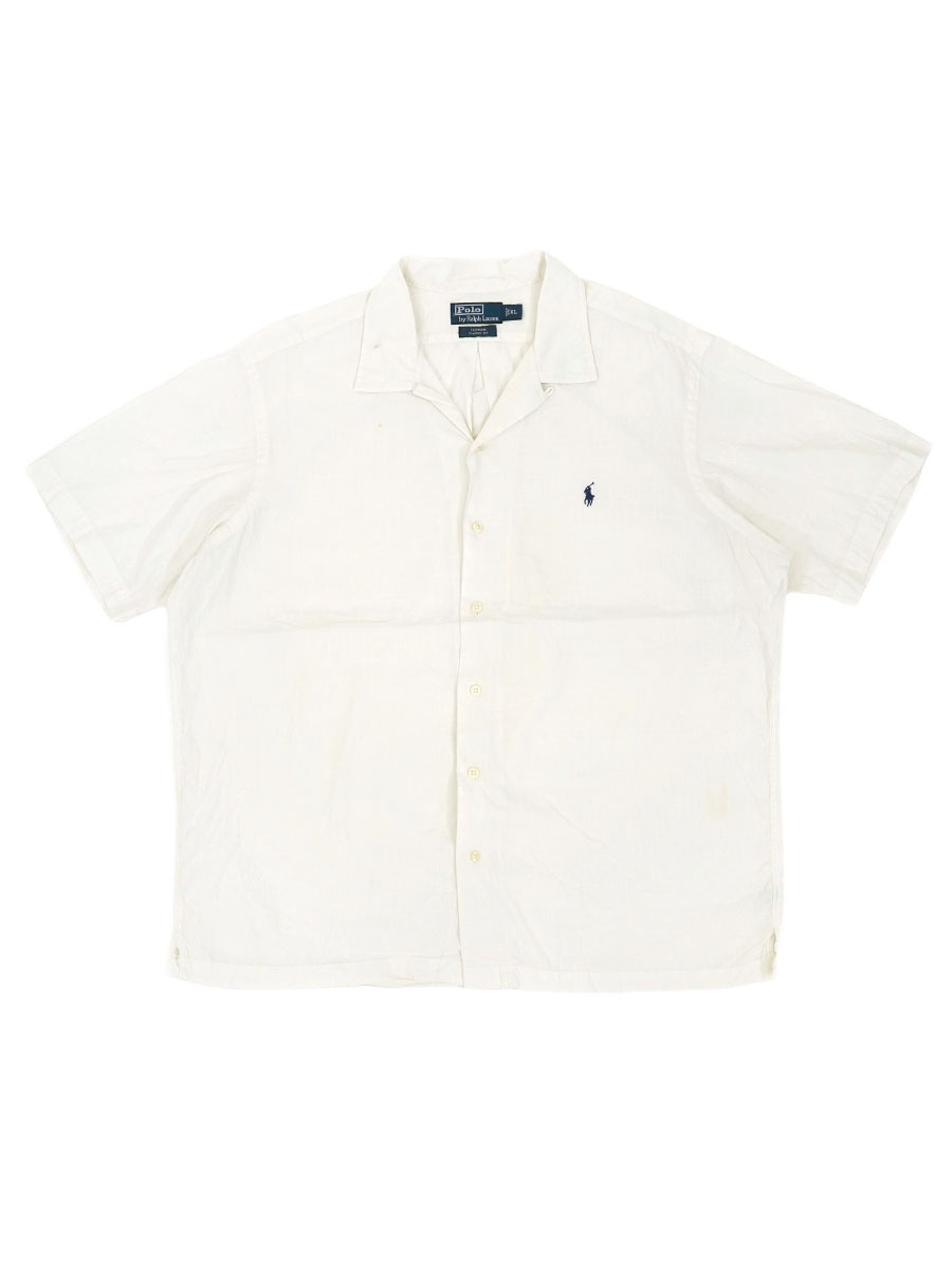 Ralph Lauren CURHAM リネン 開襟シャツ ポロラルフローレン 開襟 ループカラー ボックス 半袖