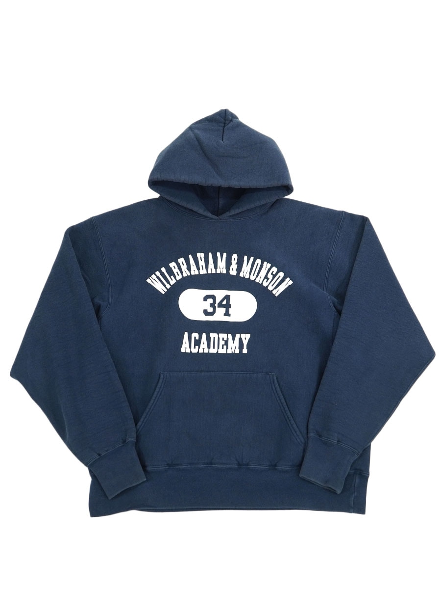 90's The Cotton Exchange ''WILBRAHAM&MONSON ACADEMY'' 3段プリント RWタイプ スウェットパーカ 表記(XL) USA製