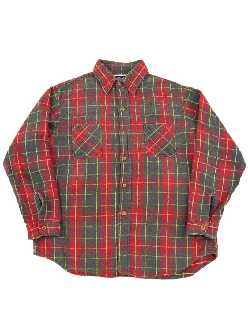 80's BIG MAC 好配色チェック フランネルシャツ 表記(XL) USA製