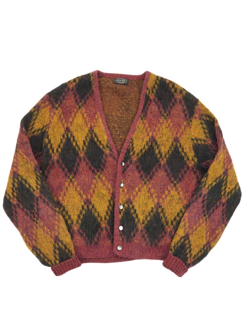 PURITAN ダイヤモンド柄モヘアカーディガン 60's～ PURITAN ダイヤ柄 モヘアニットカーディガン 表記(L) | すべて