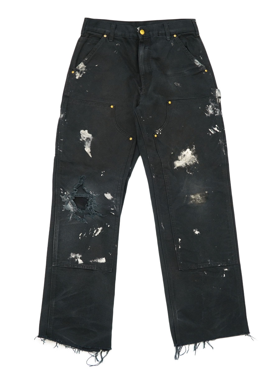 カーハート ダブルニー ダックペインターパンツ カットオフ ブラック