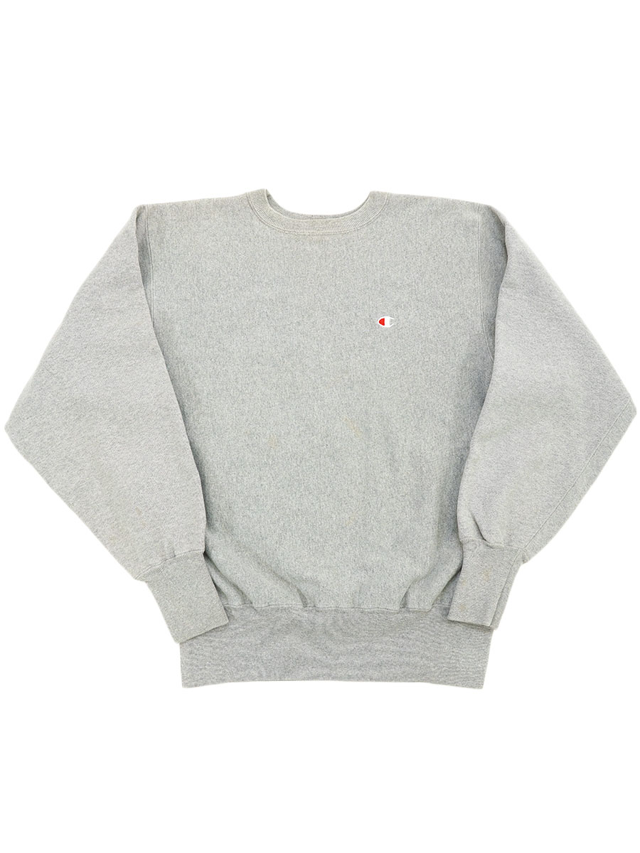 90's 刺繍タグ チャンピオンRW 無地 レアカラー 杢なしグレー
