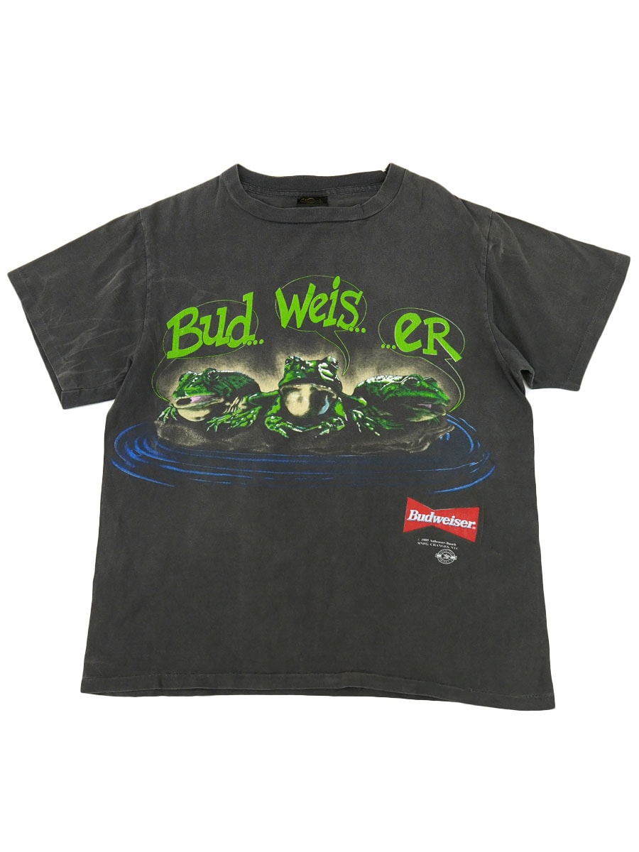 激レア 90s Budweiser カエル 両面プリントTシャツ Lee 2XL 90年代 Budweiser King Racing バドワイザー カエル 両面プリント