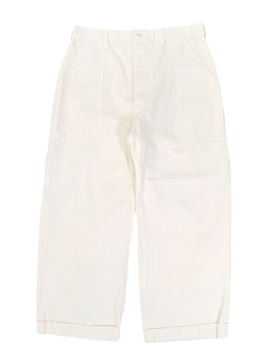 80's～ ベイカータイプ ワークパンツ ホワイト 実寸(32.5x34位