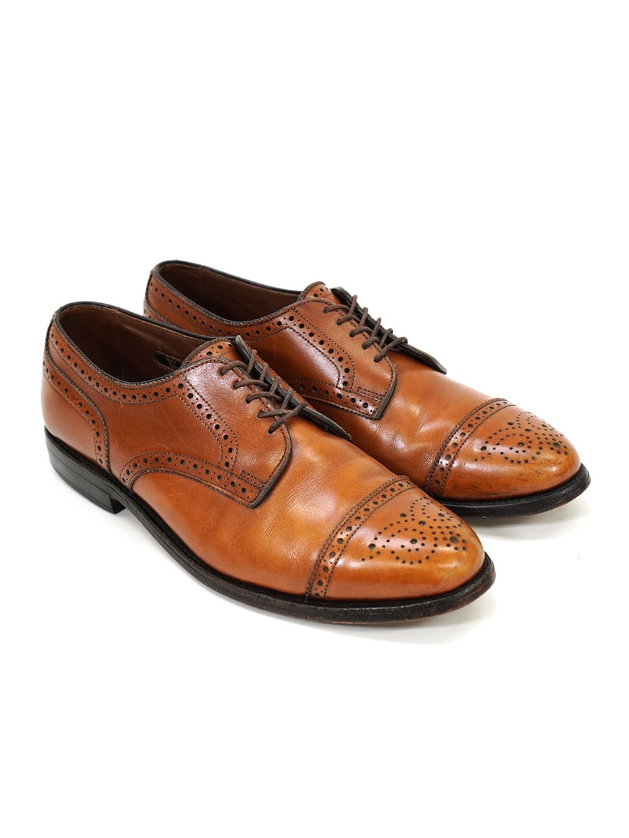 USA製 Allen Edmonds ''Sanford'' メダリオン レザーシューズ ブラウン