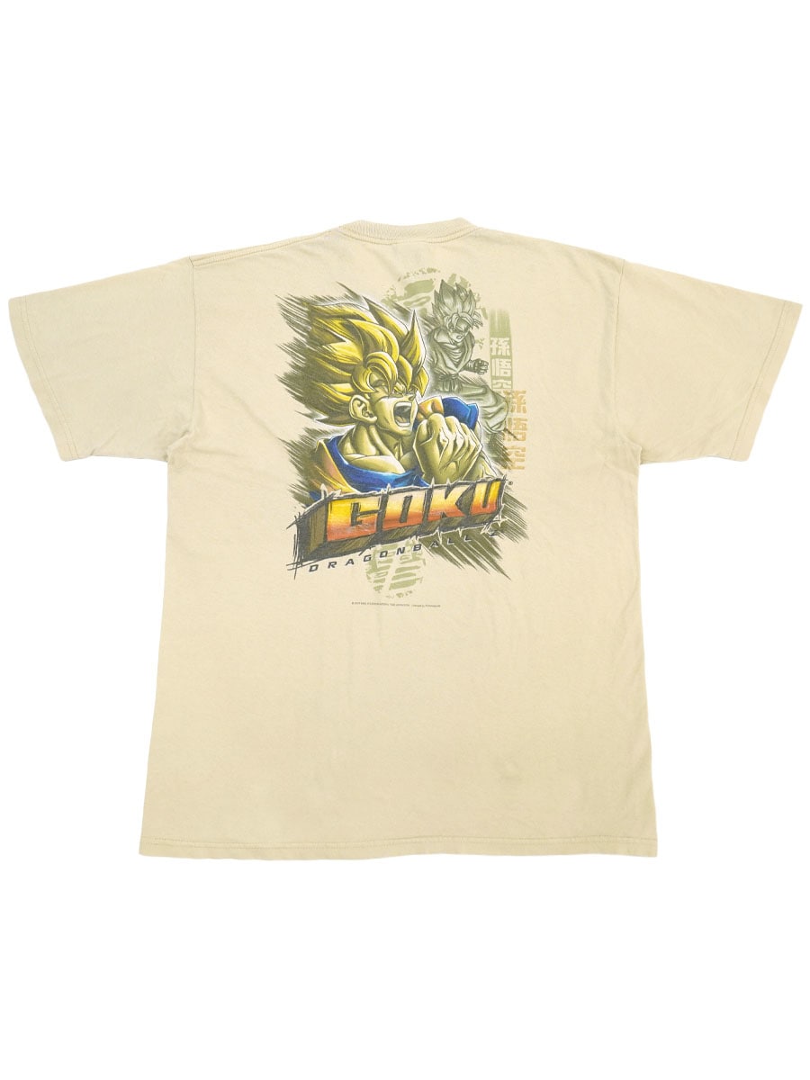 BANDEL ベージュ シャツ 90's DRAGONBALL Z ''孫悟空'' 両面プリント Tシャツ ベージュ