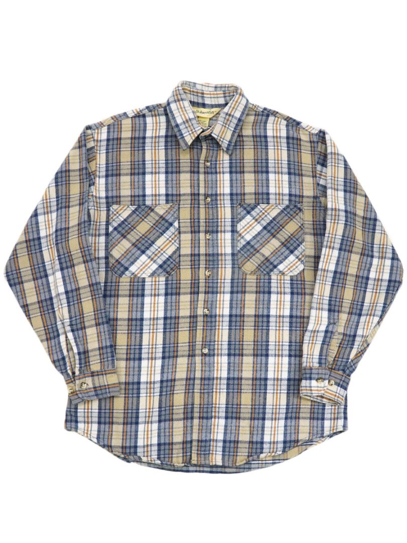 【希少色】USA製 ST JOHN'S BAY チェックネルシャツ L イエロー 希少色】USA製 ST JOHN'S BAY チェックネルシャツ L イエロー