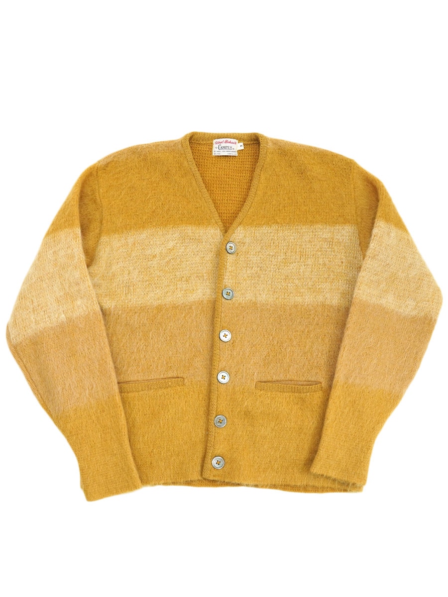 40S〜 ヴィンテージ ウールカーディガン ワークカーディガン campus 60's CAMPUS ウール×モヘア ミックスカラー ニットカーディガン