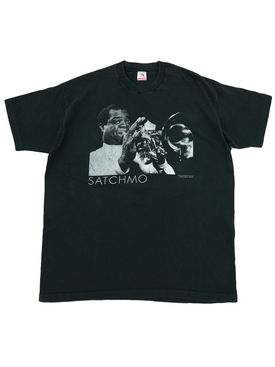 90s SUCHMO ルイ・アームストロング　USA製　Tシャツ　fruits 2000s 2000年代 90s 90年代 ルイアームストロング  ジャズ 黒 ブラック JAZZ ジャズ 音楽 ミュージック │ヴィテージ古着屋Feeet 通販 名古屋 大須 メンズ