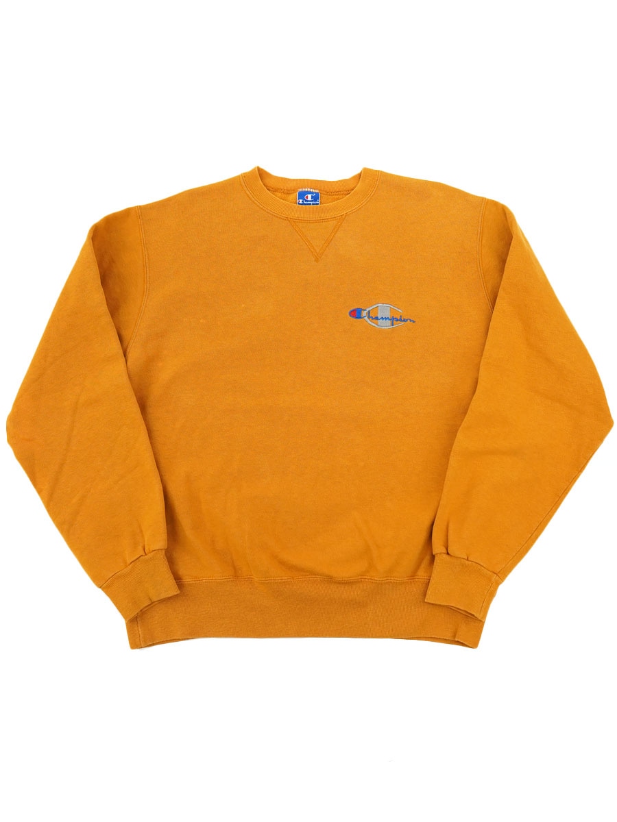 韓国 チャンヒビン 90's 青刺繍タグ チャンピオン C+スクリプトロゴ 前Vスウェット