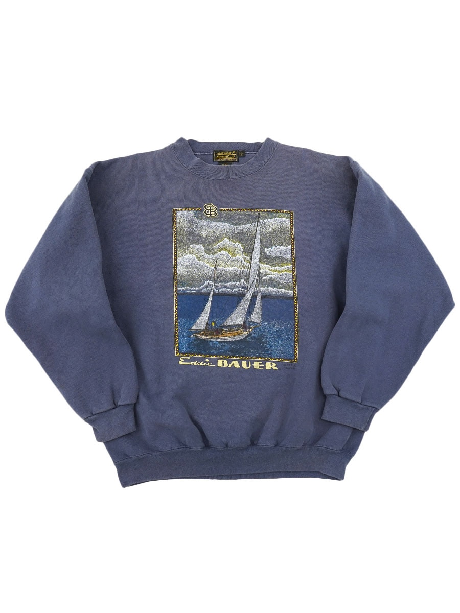 80s USA製 黒タグ Eddie Bauer バーズアイ Lサイズ 80s USA製 Eddie Bauer エディバウアー バーズアイ 黒タグ