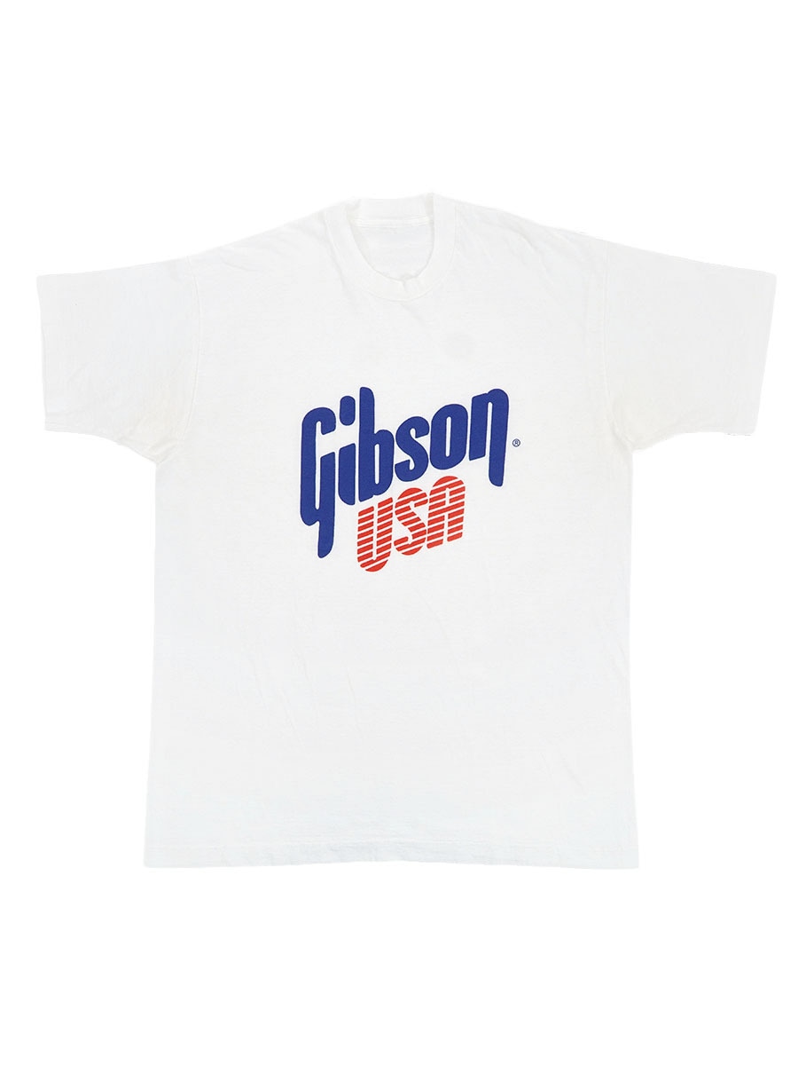 90's ''Gibson USA'' プリントTシャツ ホワイト 実寸(XL位) | すべての
