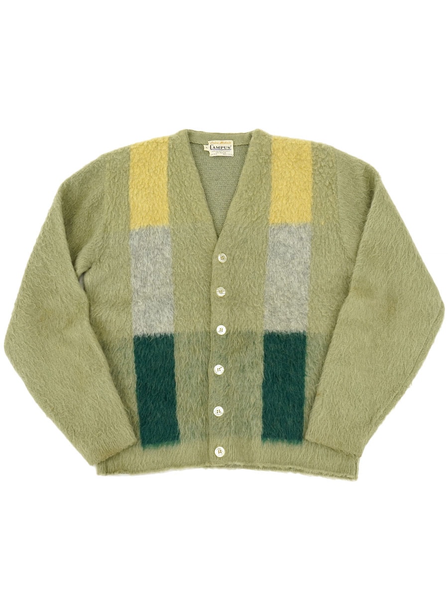 60's モヘアカーディガン　campus ニルヴァーナ 60's CAMPUS パネル切り替え モヘアカーディガン 表記(L) | NEW