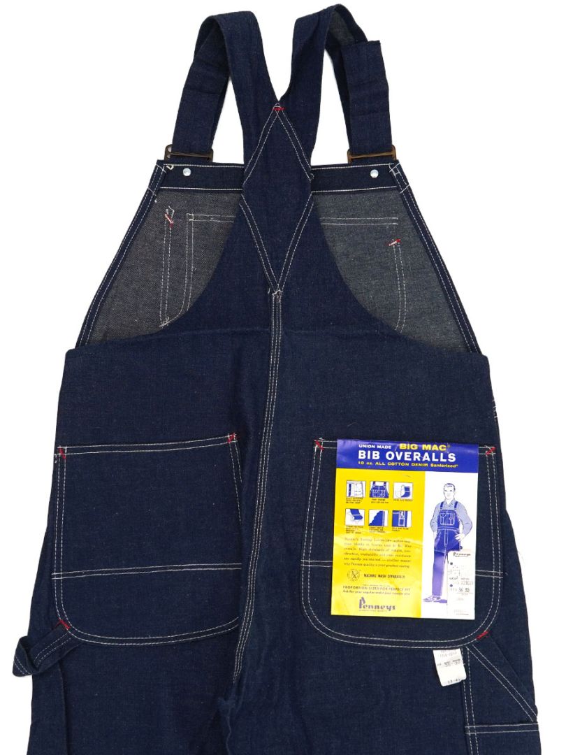 【青赤タグ50,s 】PENNEYS BIG MAC オーバーオール　濃紺 60's BIG MAC デニムオーバーオール 濃紺 表記(36x30