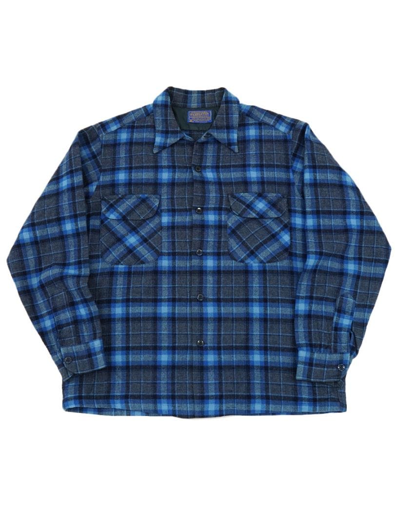 70's PENDLETON ボードシャツ ブルー M PENDLETON 70s USA製