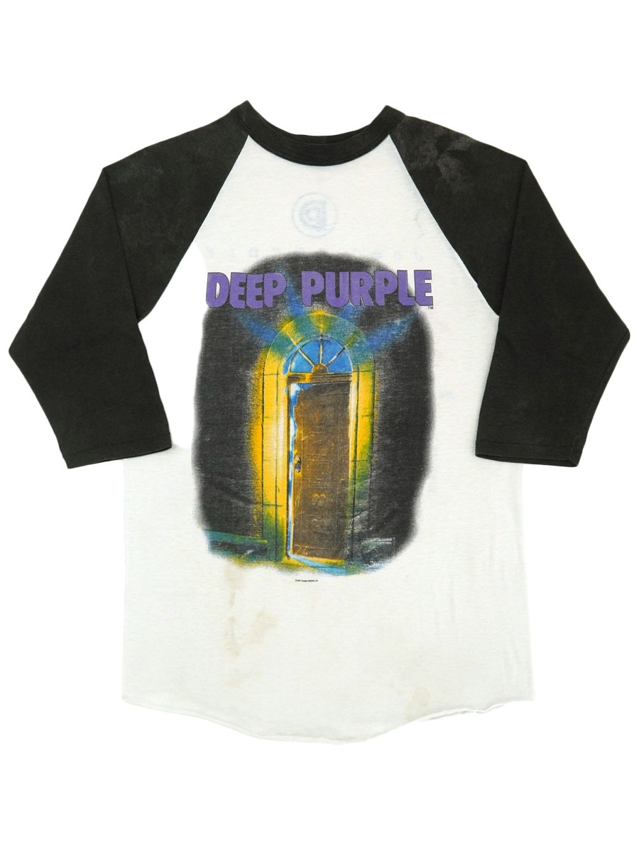 80s Deep Purple ツアーTシャツ ラグラン バンド 1987年 Vintage 1987 Deep Purple The House of Blue Light Tour Shirt