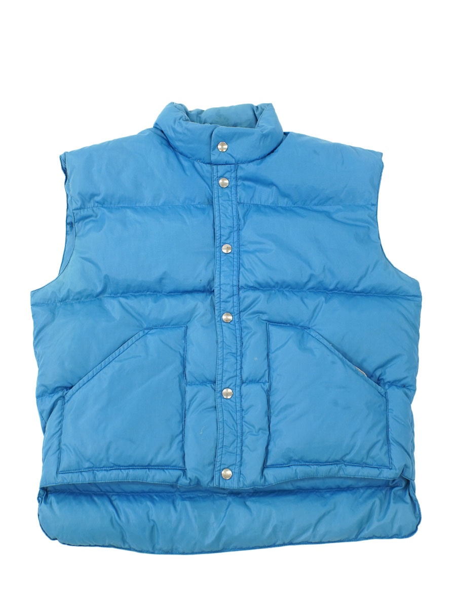 khy フード付きダウンベスト ブルーダウン即購入OK カイリー 80's CAMPUS Rugged Country ダウンベスト スカイブルー 表記(44