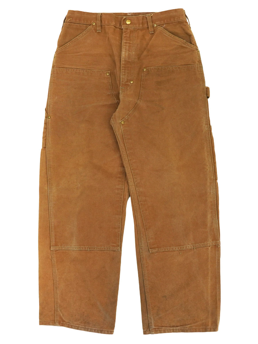 70's Carhartt ダブルニー ブラウンダックペインターパンツ 股