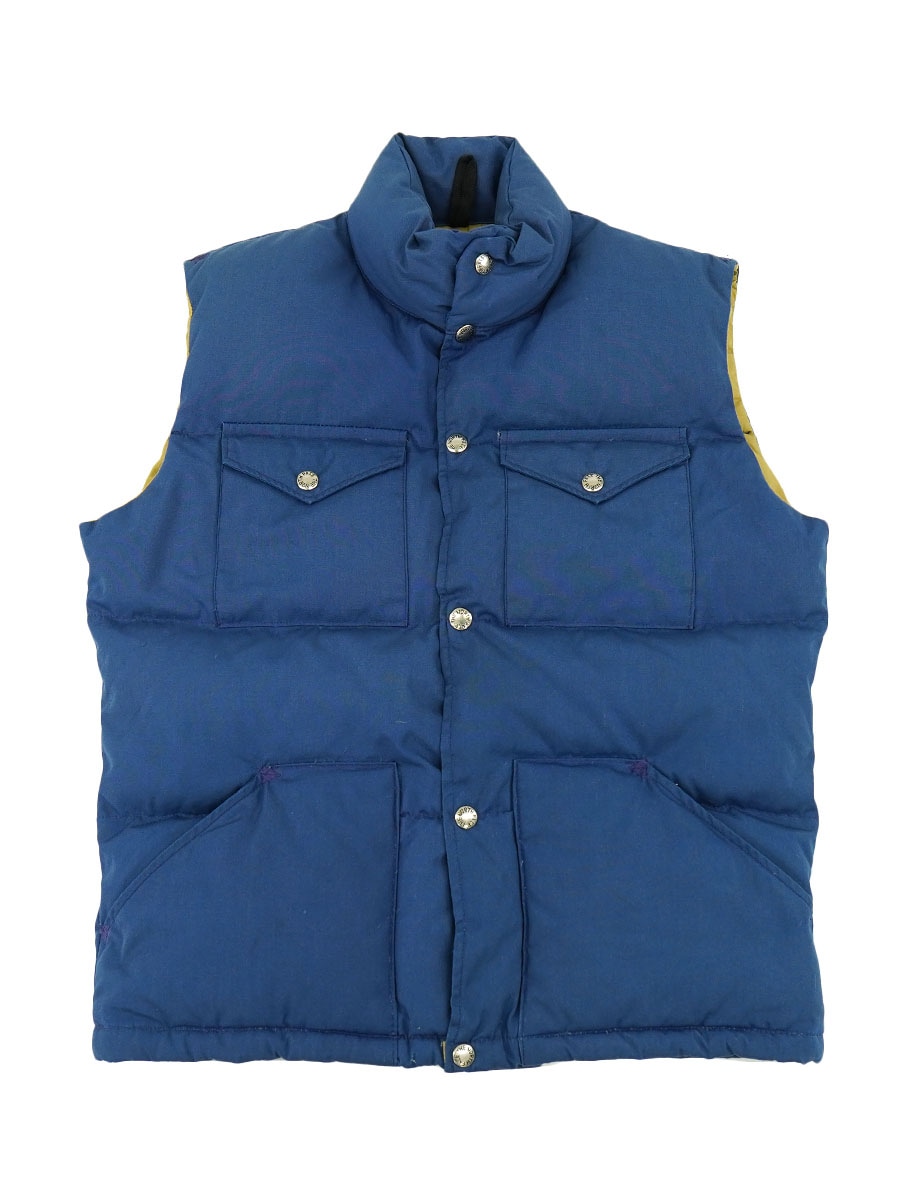 THE NORTH FACE 茶タグ ダウンベスト ネイビー XL 70's 茶タグ ノースフェイス ダウンベスト ネイビーブルー 希少サイズ