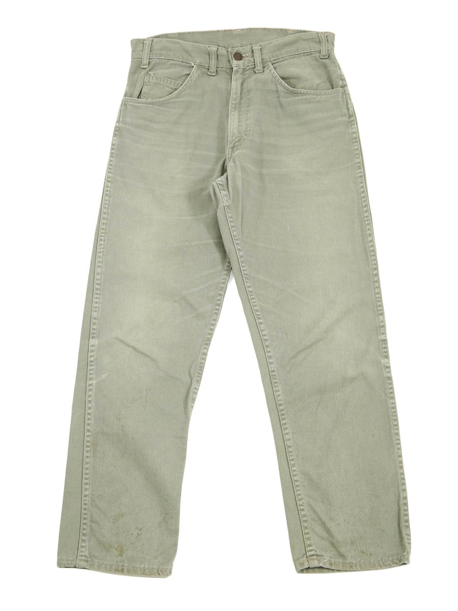 60's Levi's 518 BIG-E カツラギパンツ モスグリーン 実寸(29x26位