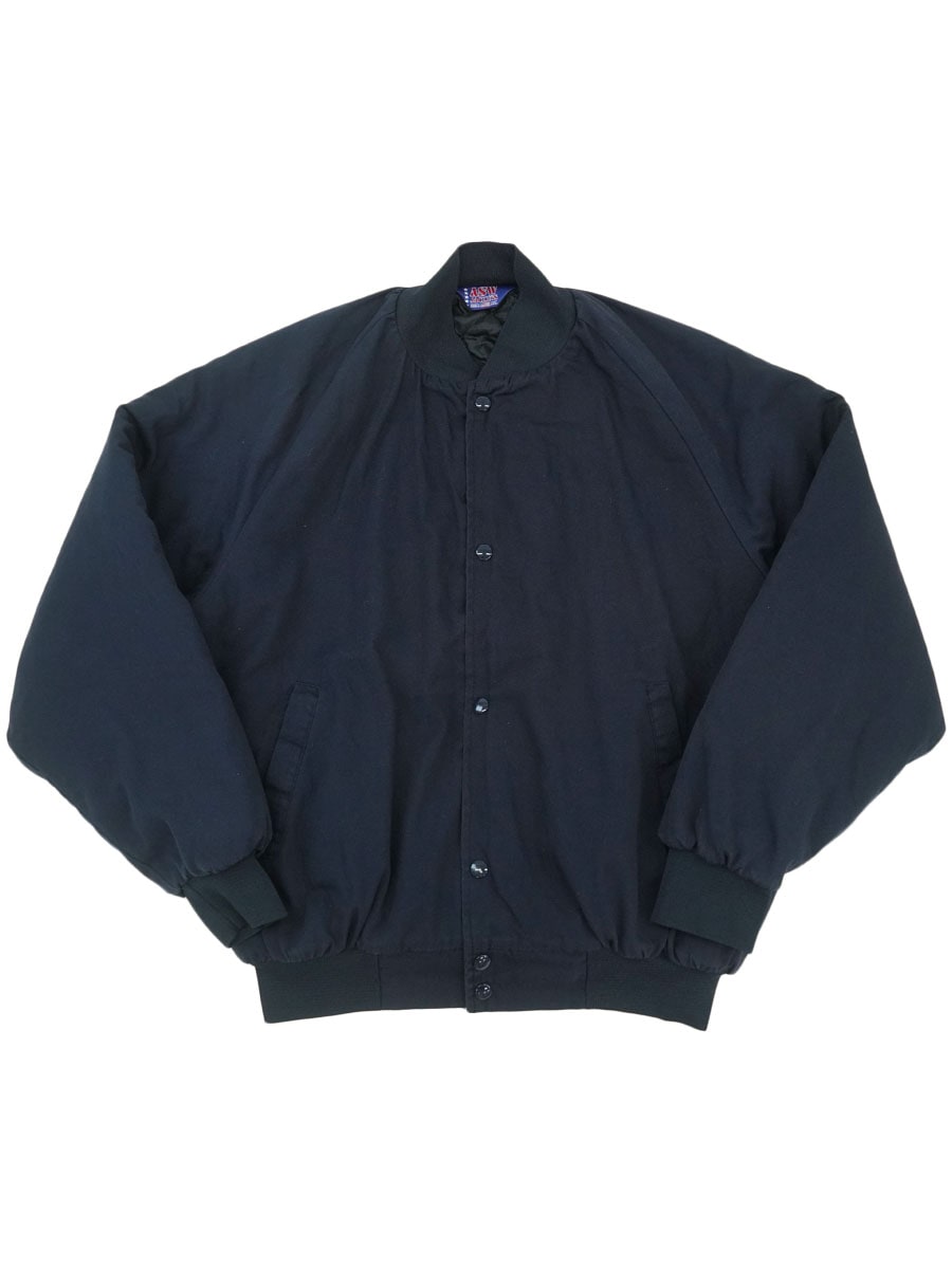 ASW JACKETS ダークネイビー ミリタリージャケット 90's ASW JACKETS 裏キルティング フルスナップジャケット ダーク