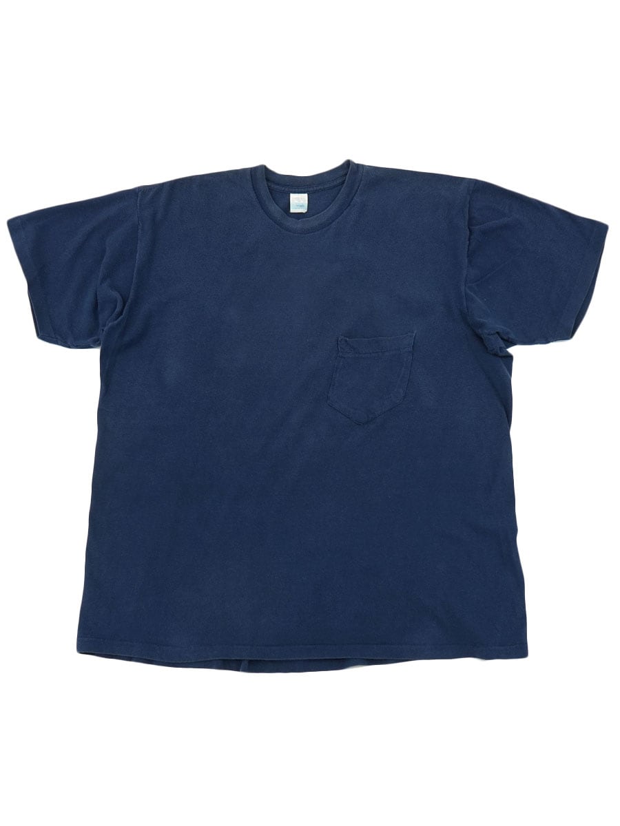 70's Sears Work Leisure 無地 100%コットン ポケットTシャツ ネイビー 表記(XL)　