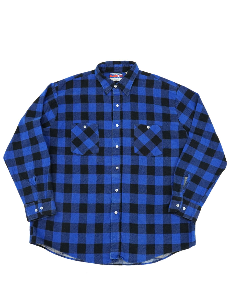 80's～ AMERICAN EDITION プリントフランネルシャツ 表記(XL) USA製