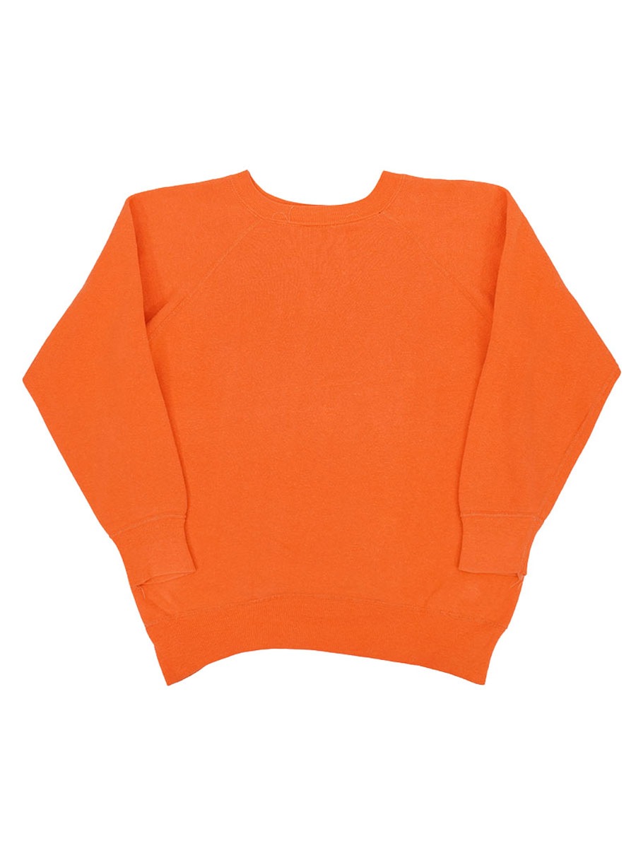 60's～ 無地 ラグランスウェット オレンジ 実寸(M位) | すべての