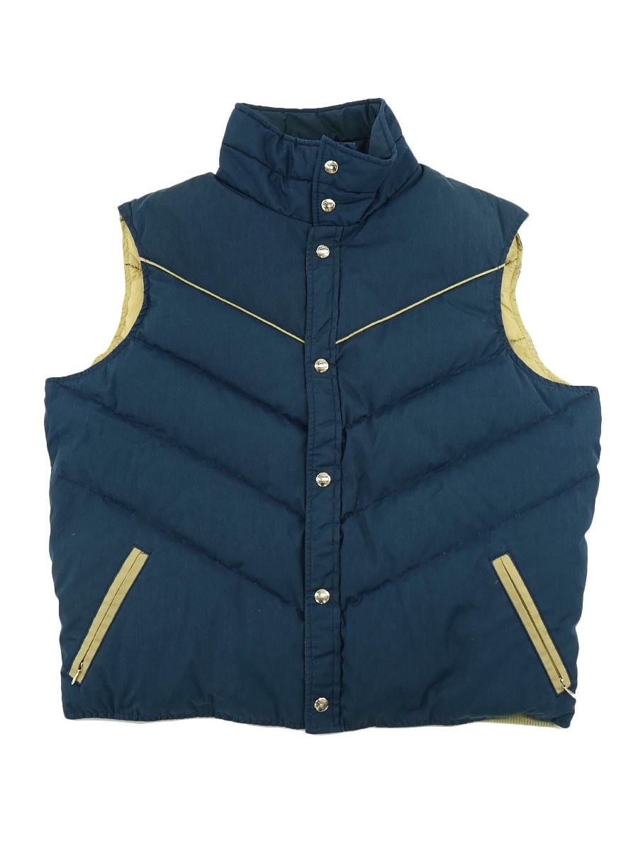 80's Woolrich 60/40 ダウンベスト 表記(L) リブ羊マーク