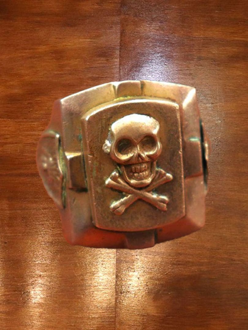 1940s MEXICAN BIKER RING , SKULL No41 , Size 23号