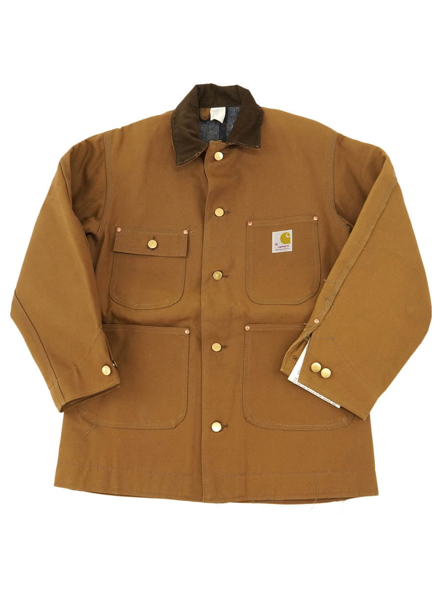 ス*ラ様 Carhartt Dunmore カバーオール ブラウン 70's プリントタグ カーハート ブランケットライナー ダック