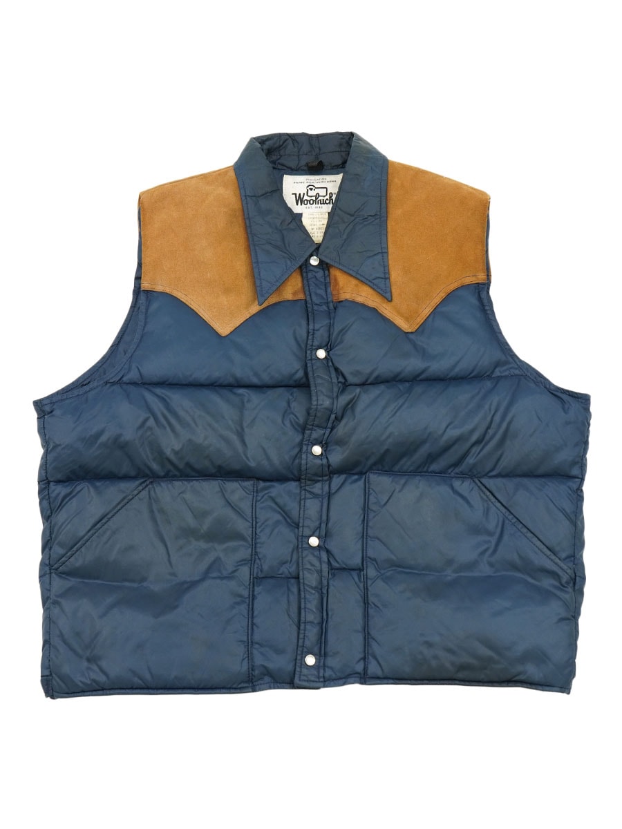 名作　紺タグ　Woolrich 80s ダウンベスト ベージュ　USA製　M 80s USA製 Woolrich ダウンベスト CHARCOAL