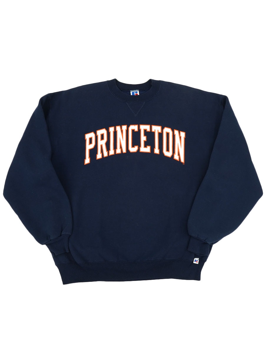 90's RUSSELL ATHLETIC ''PRINCETON'' 前Vスウェット 表記(XL) USA製