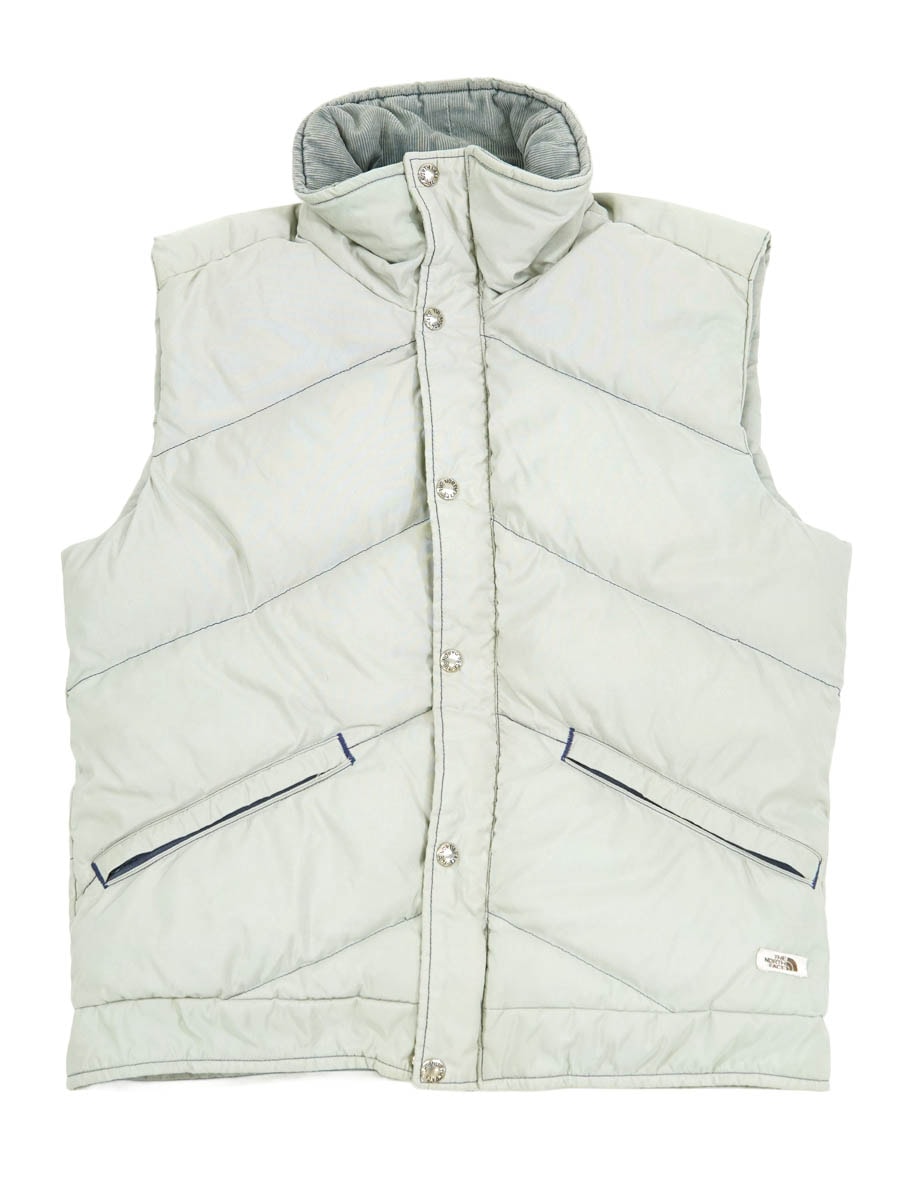 80's 茶タグ THE NORTH FACE 襟裏コーズ切り替え ダウンベスト