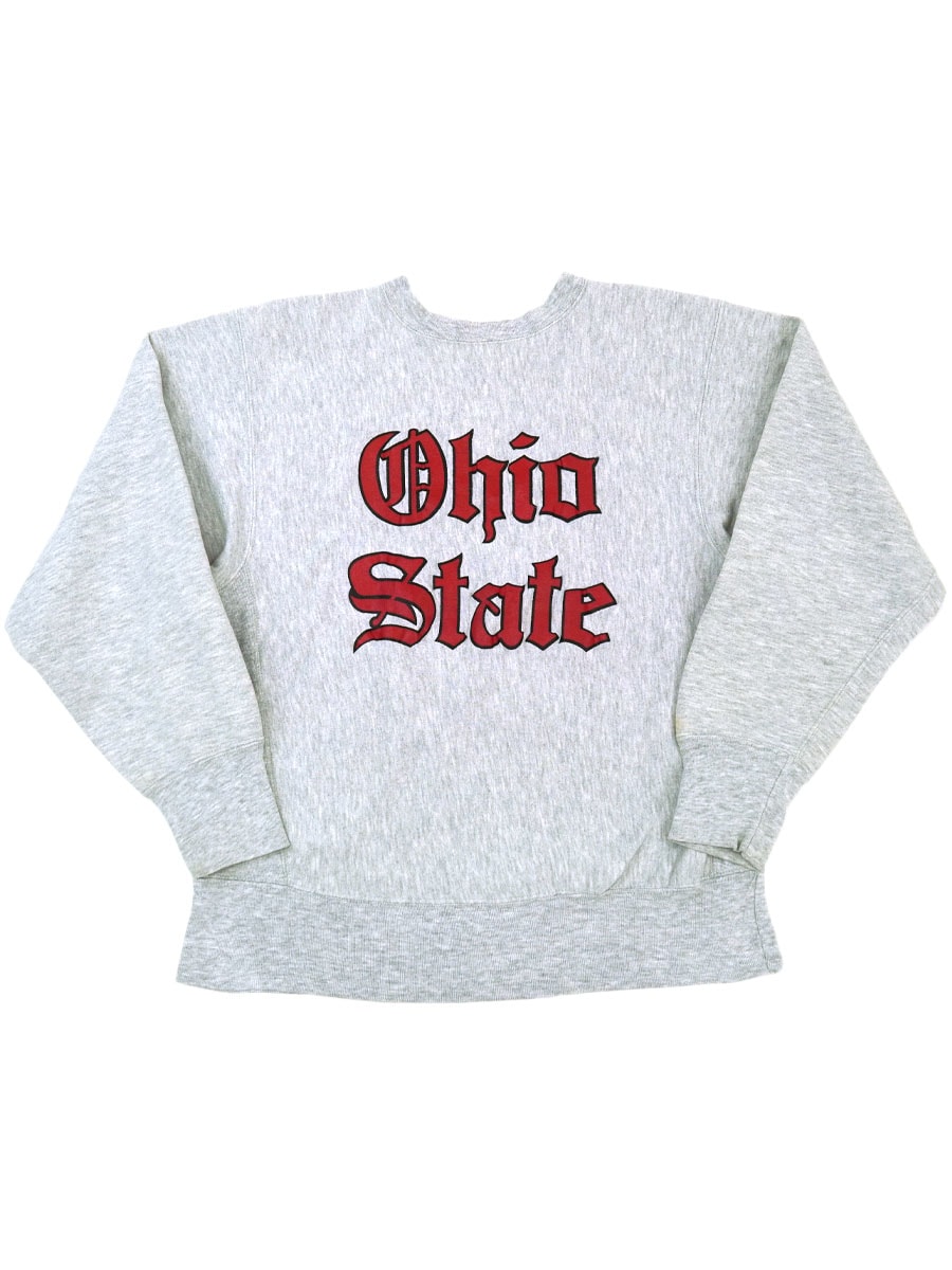 80's プリントタグ チャンピオンRW ''Ohio State'' グレー 表記(L