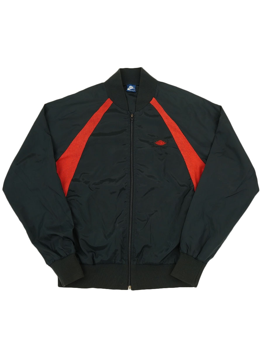 80's 紺タグ NIKE ''AIR JORDAN'' 黒赤 ナイロンJKT 表記(M) USA