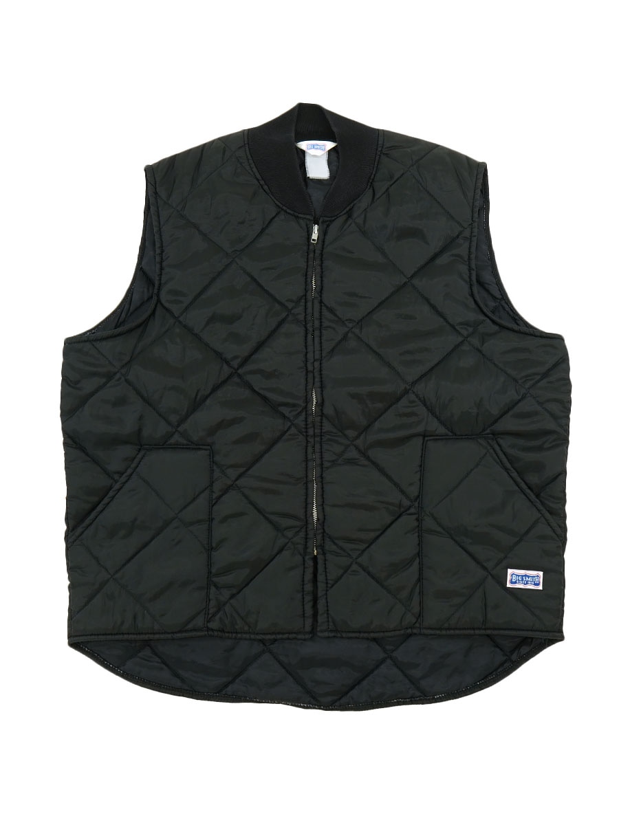 80's BIG SMITH キルティングベスト 黒 実寸(XL位) | SOLD OUT